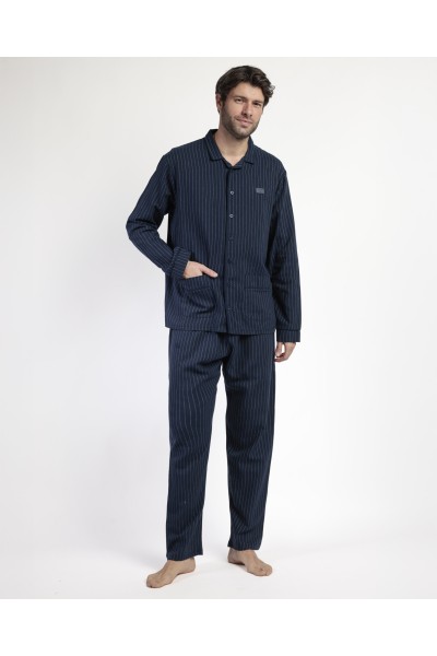 63187-0 PIJAMA ABIERTO MIRO STRIPES Admas