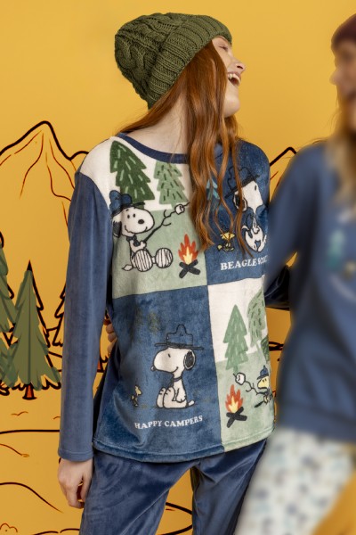 63426-0 PIJAMA VELVET MUJER BEAGLES SCOUT Admas