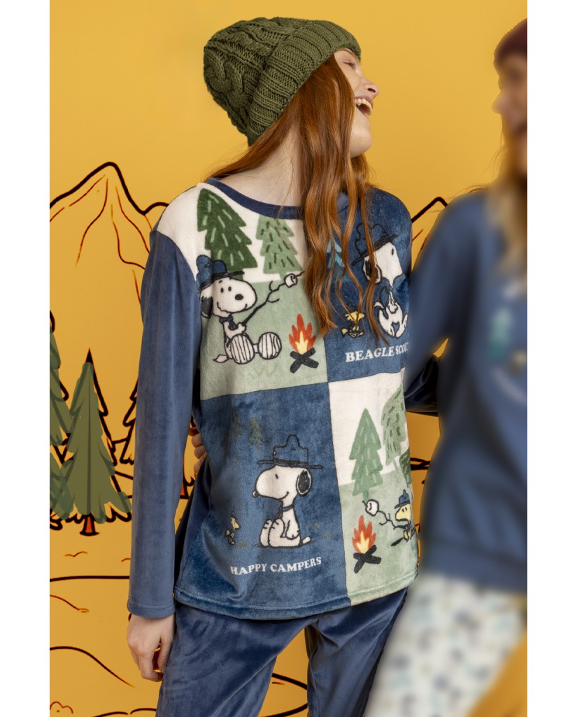 63426-0 PIJAMA VELVET MUJER BEAGLES SCOUT Admas