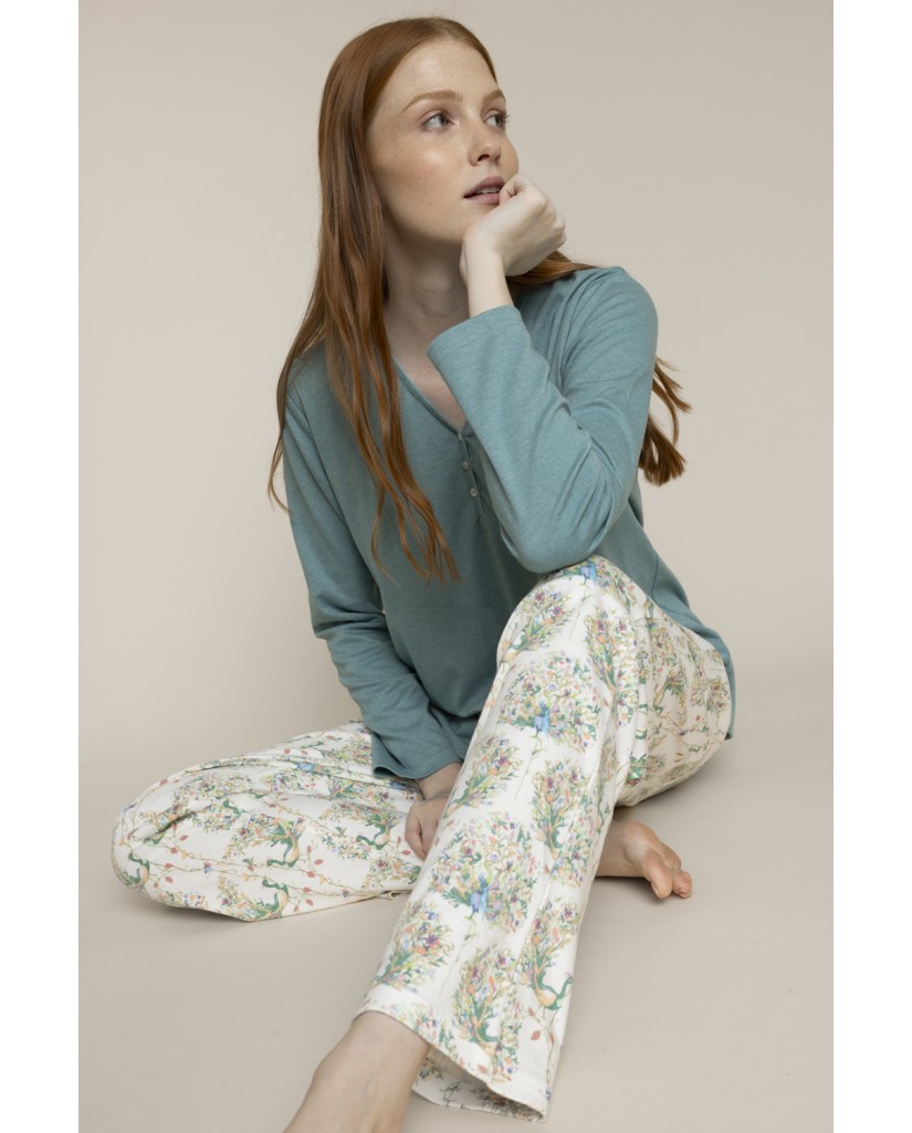 63595-0 PIJAMA MUJER SOFT PEACOCK Admas