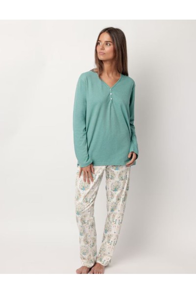 63595-0 PIJAMA MUJER SOFT PEACOCK Admas