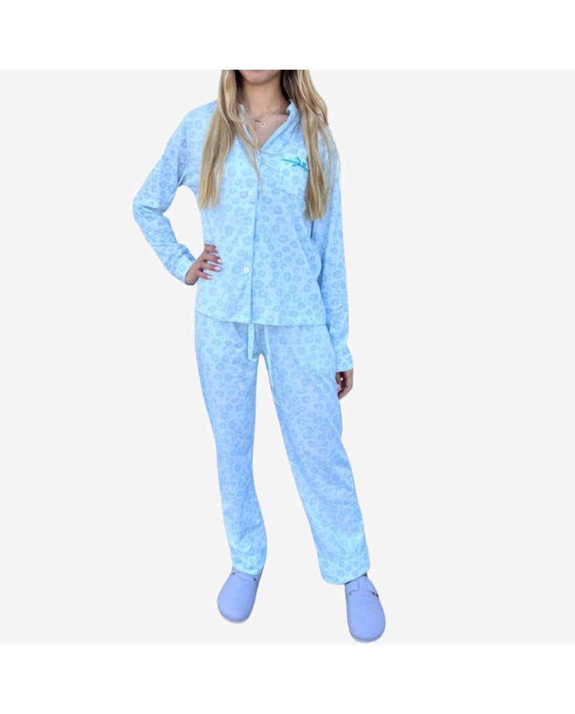 D119 PIJAMA ALGODÓN FINO MUJER CAMISERO