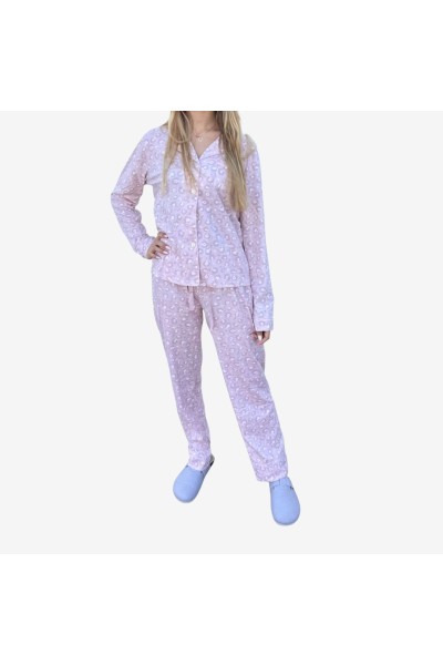 D119 PIJAMA ALGODÓN FINO MUJER CAMISERO