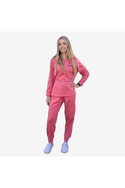 D339 PIJAMA ALGODÓN CURVY MUJER PUNTITOS