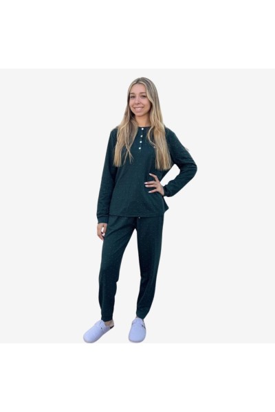 D339 PIJAMA ALGODÓN CURVY MUJER PUNTITOS