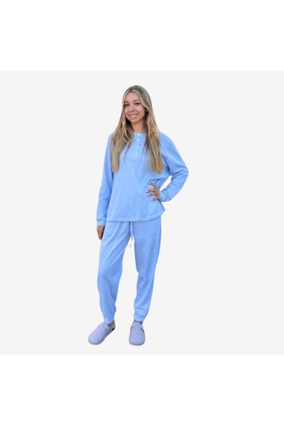 D339 PIJAMA ALGODÓN CURVY MUJER PUNTITOS