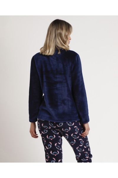 62676-0 PIJAMA MUJER CALENTITO STITCH FACES ADMAS