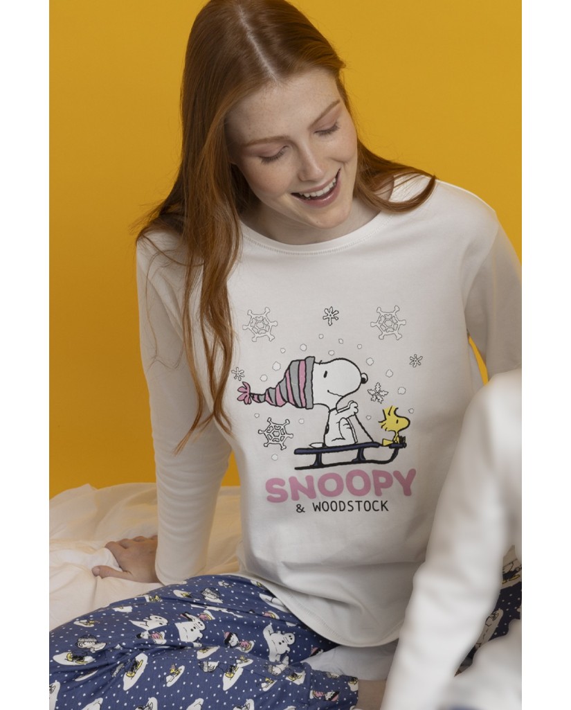 63425-0 PIJAMA CRUDO SNOW SNOOPY ADMAS