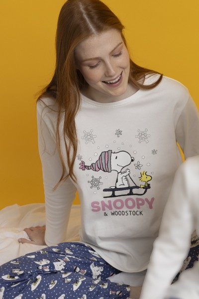 63425-0 PIJAMA CRUDO SNOW SNOOPY ADMAS