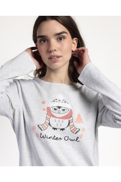 63592-0 PIJAMA WINTER OWL ADMAS