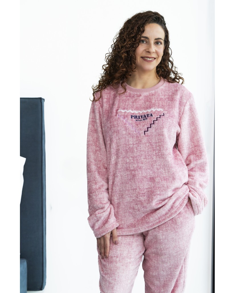 PV25421 PIJAMA SEÑORA CORALINA ROSA-PRIVATA
