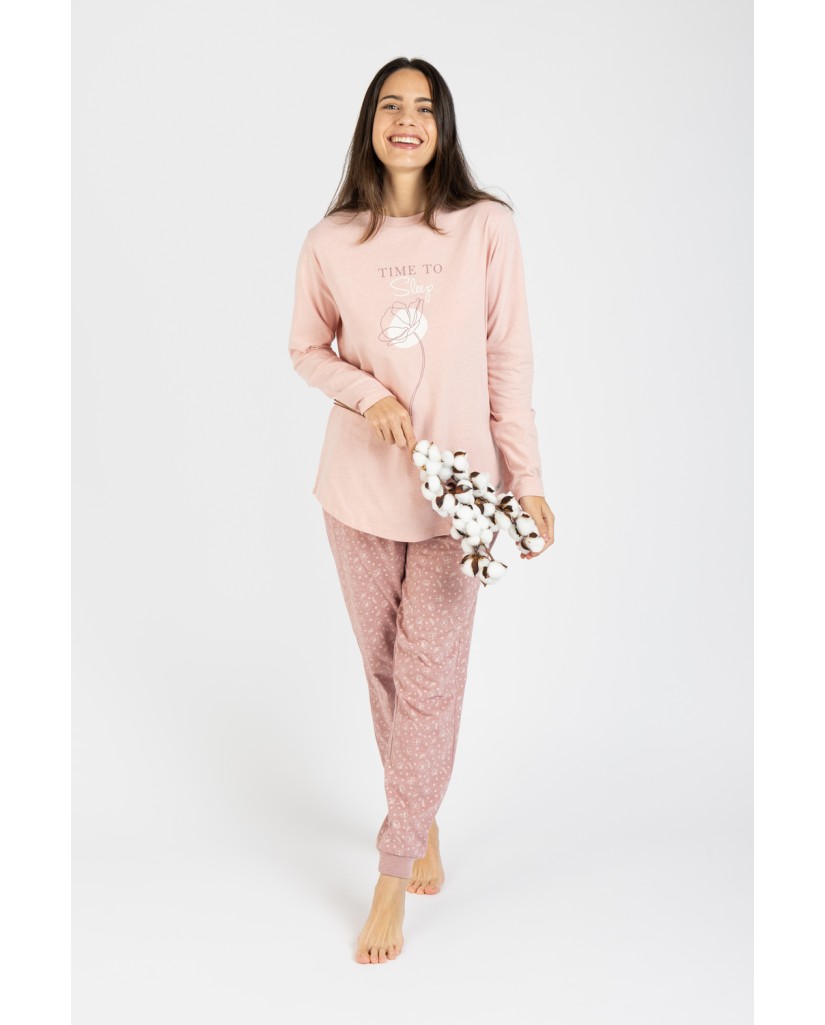M25201 Pijama mujer Punto 'Time to sleep'-OLYMPUS