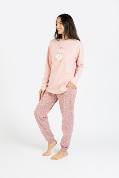 M25201 Pijama mujer Punto 'Time to sleep'-OLYMPUS
