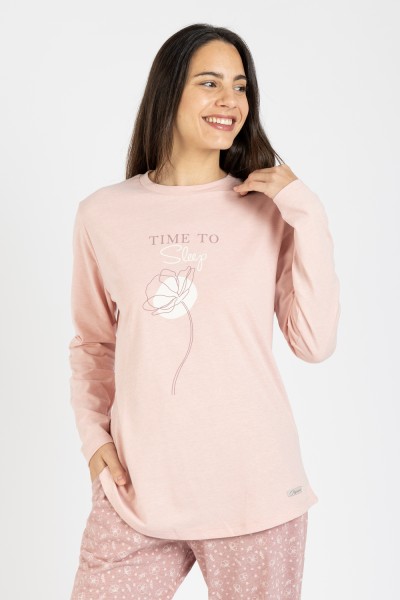 M25201 Pijama mujer Punto 'Time to sleep'-OLYMPUS