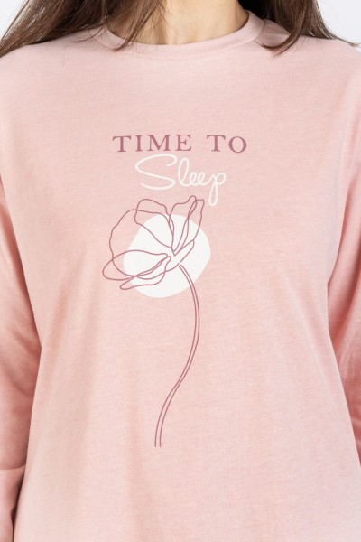 M25201 Pijama mujer Punto 'Time to sleep'-OLYMPUS