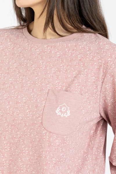 M25205 Pijama mujer Punto motivo floral. 