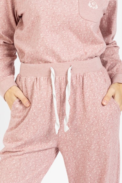 M25205 Pijama mujer Punto motivo floral. 