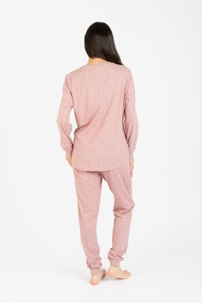 M25205 Pijama mujer Punto motivo floral. 