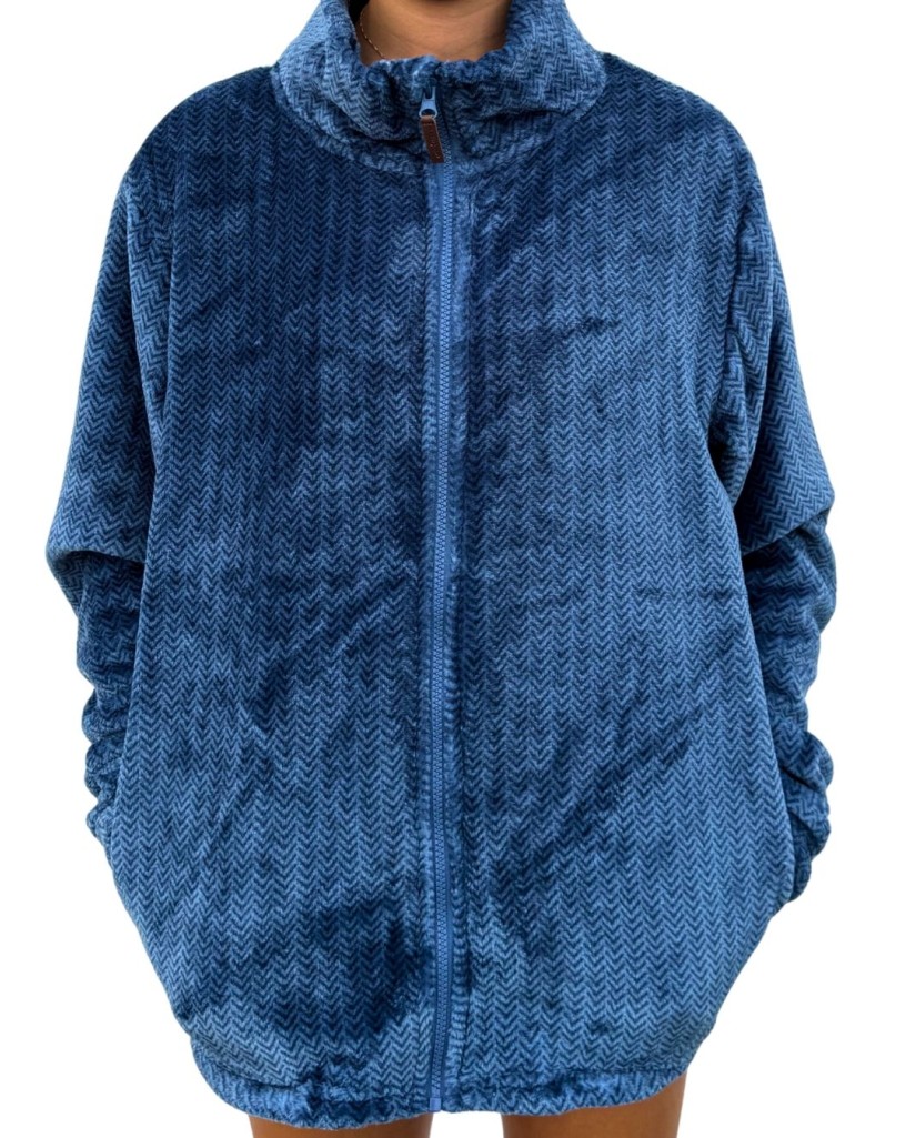 6321-A BATA CORTA HOMBRE AZUL CREMALLERA
