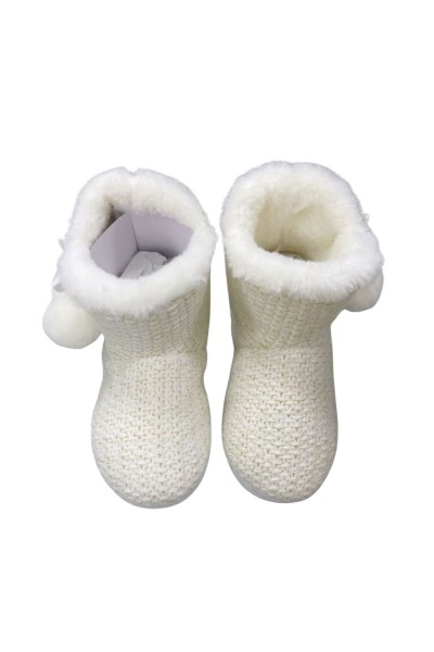 FJA22-1351 BOTÍN MUJER MARFIL POMPON-40 Grados
