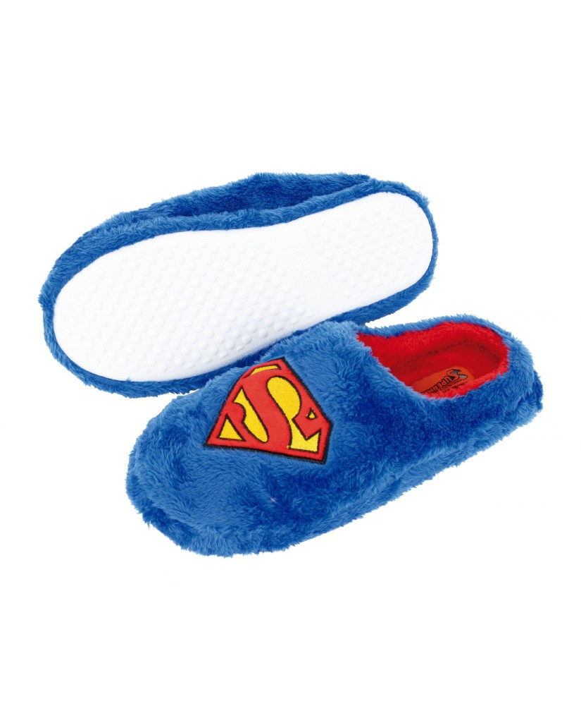 SU16650 Zapatillas estar por casa niño/hombre peluche SUPERMAN