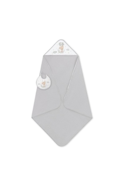 1219 Capa + babero Osito luna-Interbaby
