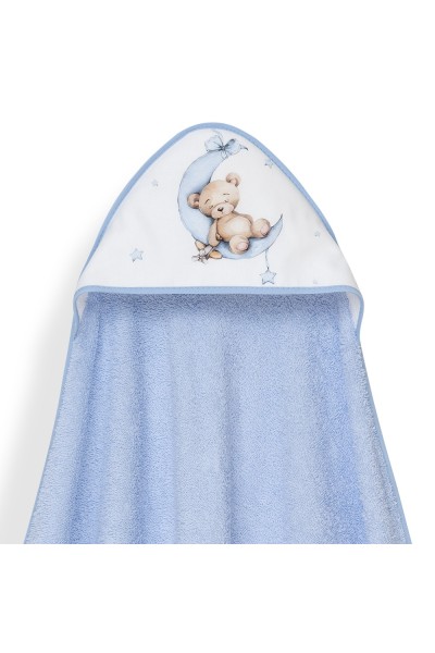 1260 CAPA BAÑO 1X1 MOD ESTAMPADO OSO LUNA ESTRELLAS+GORRO