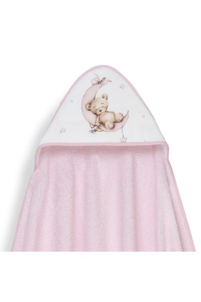 1260 CAPA BAÑO 1X1 MOD ESTAMPADO OSO LUNA ESTRELLAS+GORRO