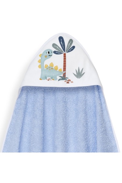 1261 CAPA BAÑO 1X1 MOD ESTAMPADO DINOSAURIO PALMERA+GORRO