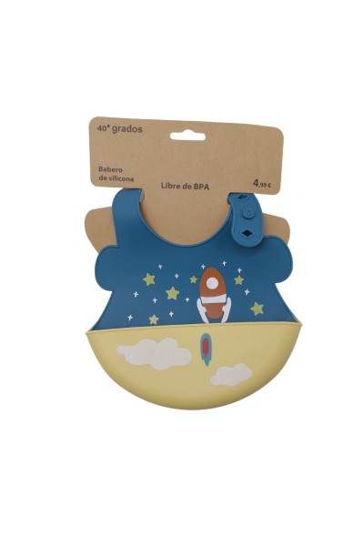 24ST07 Babero de silicona galaxia libre de BPA