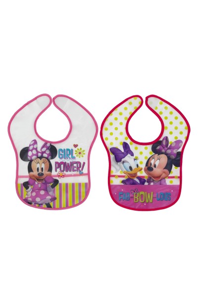 MN-BIBPACK-1-20 PACK 2 BABEROS MINNIE IMPERMEABLE