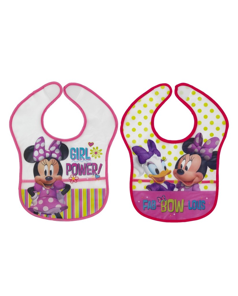 MN-BIBPACK-1-20 PACK 2 BABEROS MINNIE IMPERMEABLE