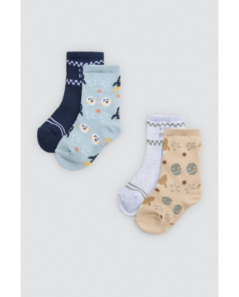 52867 CALCETÍN BEBÉ PACK DE 2 COOL BABY