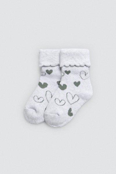 52864 CALCETÍN BEBÉ TÉRMICO PACK DE 2 CORAZONES