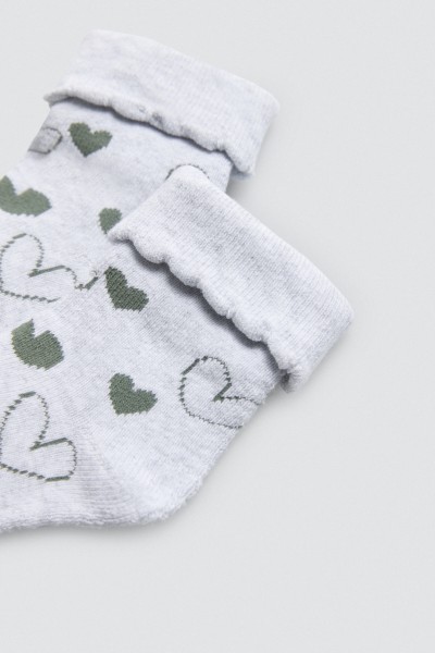 52864 CALCETÍN BEBÉ TÉRMICO PACK DE 2 CORAZONES