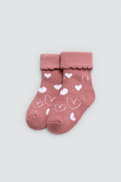 52864 CALCETÍN BEBÉ TÉRMICO PACK DE 2 CORAZONES
