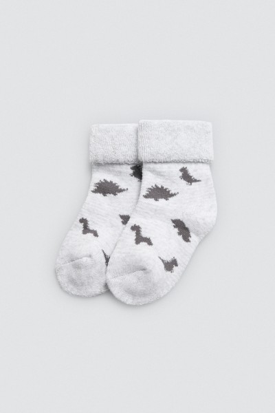 52871 CALCETÍN BEBÉ TÉRMICO PACK DE 2 DINOSAURIO