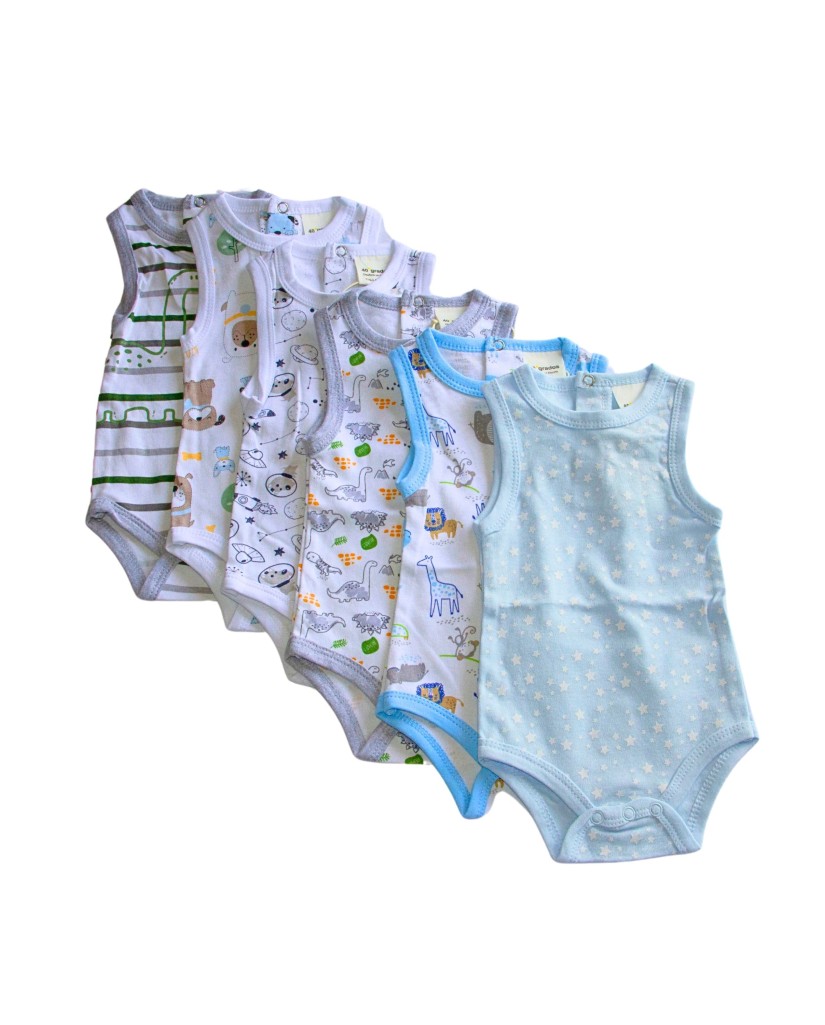 pack02 Pack de 6 bodys de bebé tirante niño 40 Grados
