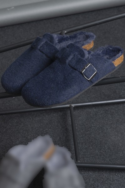 69146S-0 ZAPATILLAS ZUECO HOMBRE FIELTRO PELO