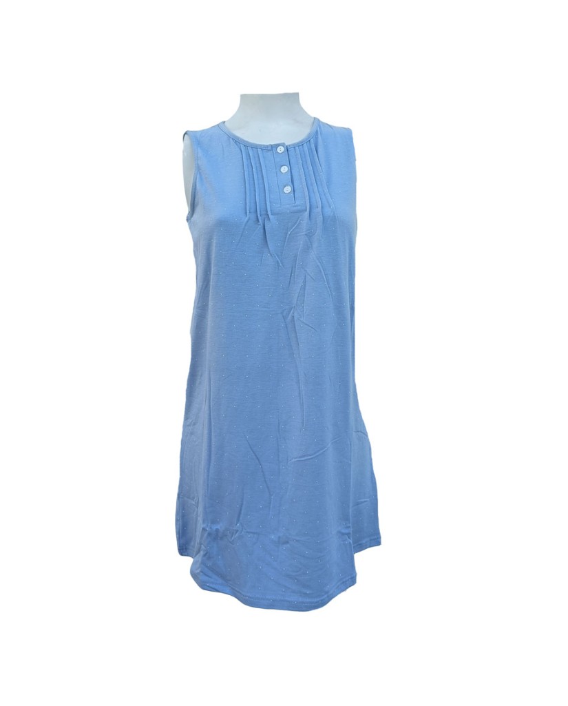 C1B Camisón mujer sin tirantes con estampado de puntitos