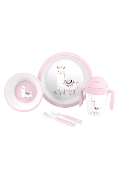 SET18 Set Vajilla 5 PCS Llama Interbaby