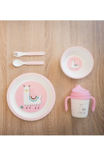 SET18 Set Vajilla 5 PCS Llama Interbaby