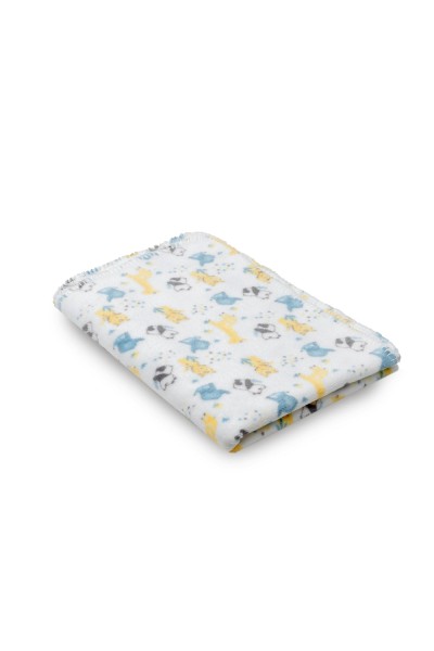 00987-31 MANTA ESTAMPADA ANIMALES GRIS