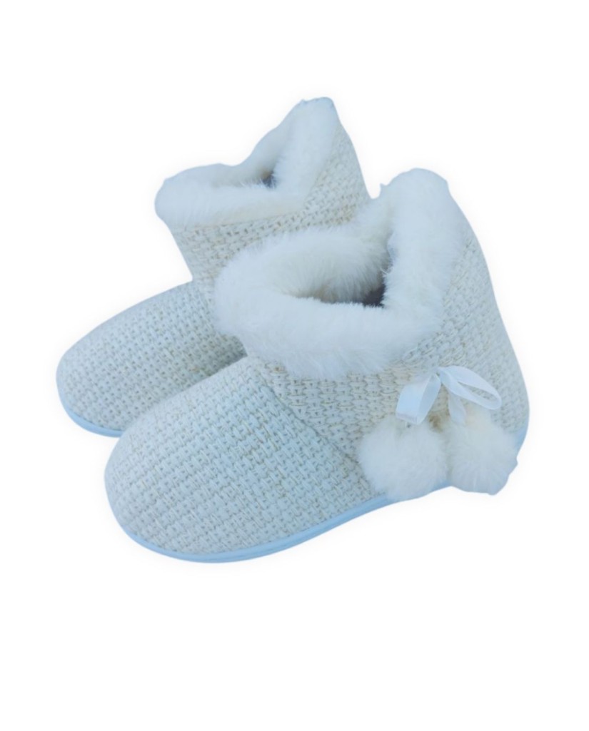 FJA22-1351 BOTÍN MUJER MARFIL POMPON-40 Grados