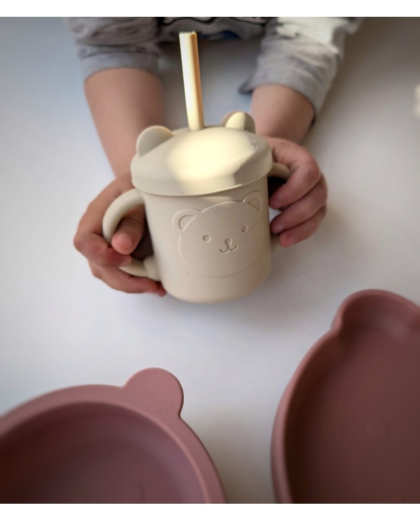 24ST15 Taza de silicona con tapa y pajita-40 Grados