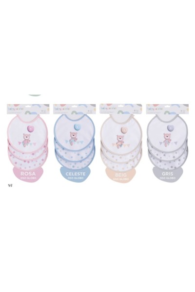 REF10 Pack 2 baberos osito globo
