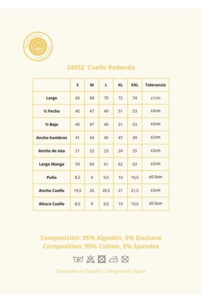 24052 Camiseta algodón manga larga hombre-40 Grados
