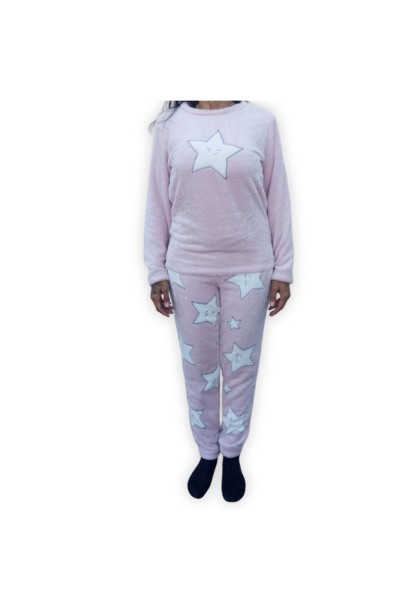 6465-ROSA PIJAMA JUVENIL ROSA ESTRELLAS