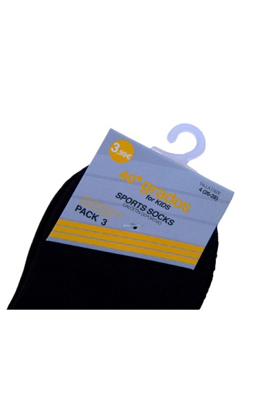 24131 PACK 3 calcetines deportivo infantil tobillero