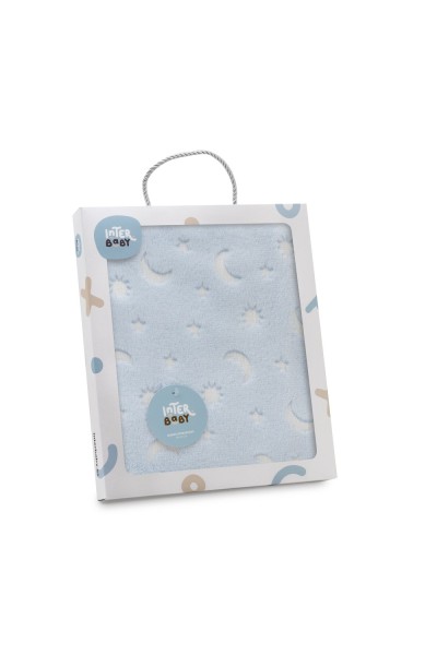 985 Manta minicuna GRABADA LUNA ESTRELLAS- Interbaby